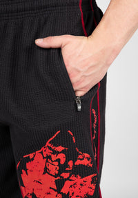 Buffalo Old School Workout Shorts - Black/Red -