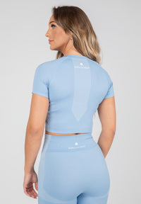 Selah Seamless Crop Top - Light Blue -