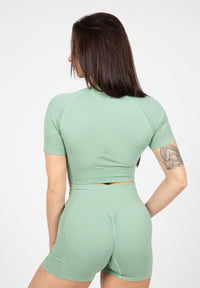 Whitney Seamless Crop Top - Green -