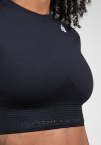 Whitney Seamless Crop Top - Black -