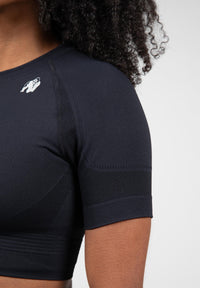 Whitney Seamless Crop Top - Black -